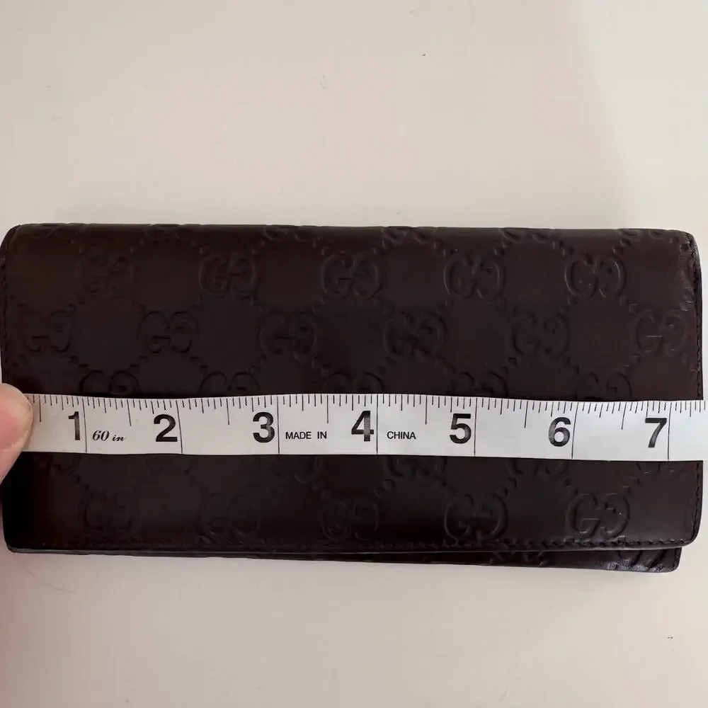 ❌SOLD❌ GUCCI Guccissima Continental Wallet in Brown Leather - Picture 10 of 10